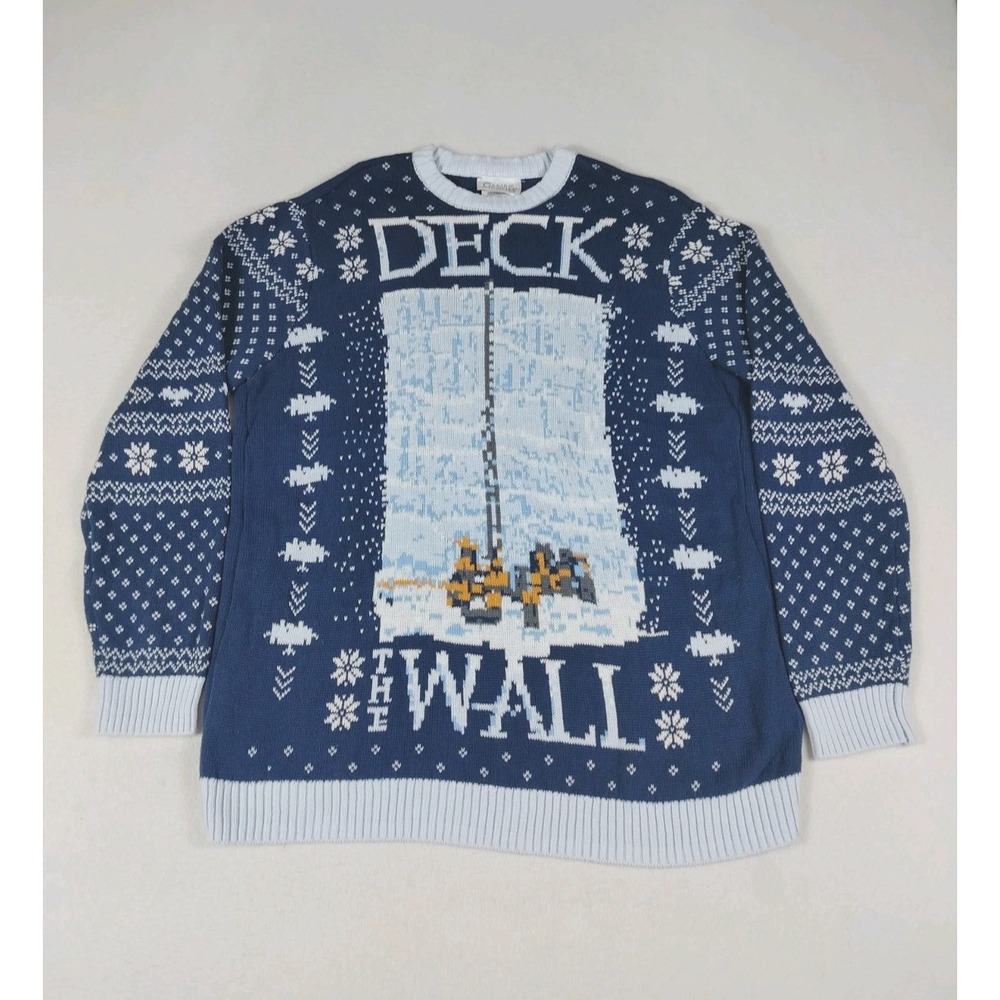 Game‎ Of Thrones Ugly Christmas Sweater Unisex XL Multicolored Deck The Hall